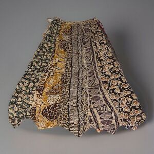 Sacred Threads (M/L) Maxi Skirt Embroidered Floral Boho Festival Fall *Flaw*